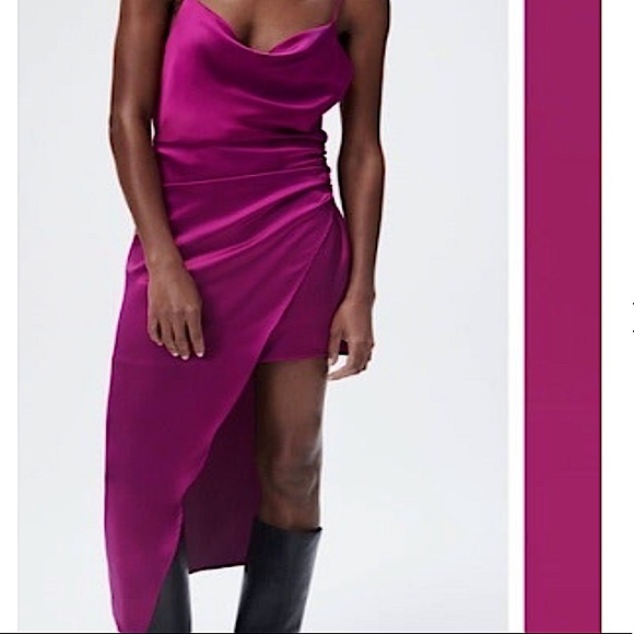 NWT! Zara Asymmetrical hem mini dress - Picture 3 of 8